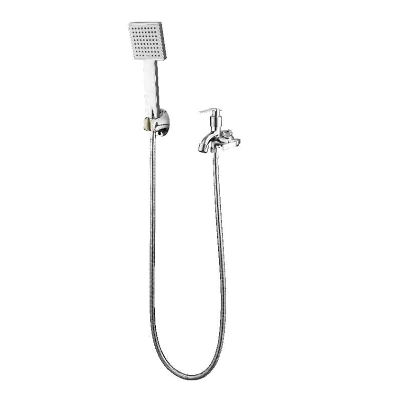 FallResistant Pressurized Shower Head Set(With Square Shower Head,Hose,Holder and two way