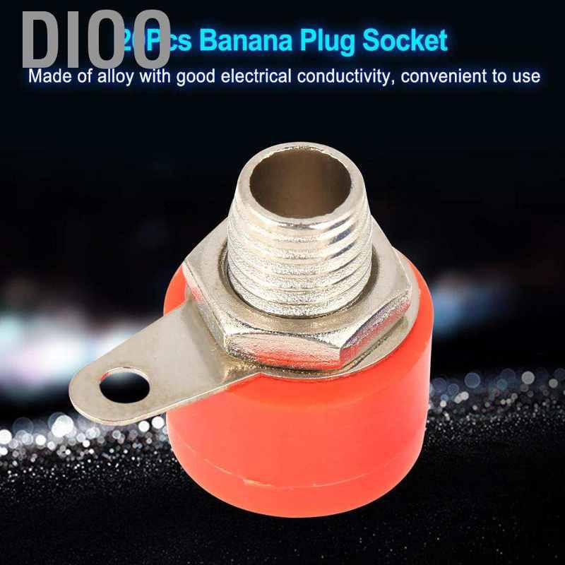 【Hot sale】Dioo 20Pcs 4Mm Speaker Terminal Socket Binding Post Nut Banana Plugconnector Sy