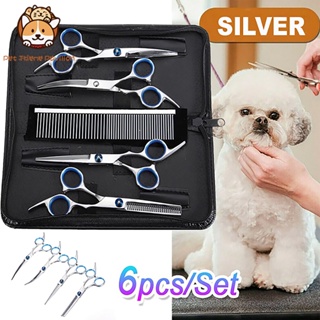 （hot）Pet Dog Grooming Scissors Kit Professional Dog Grooming Shears Supplies 7 inch Stainless Steel
