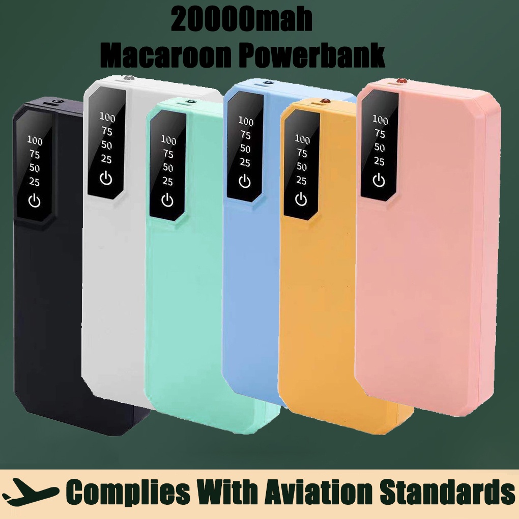 Macaron 20000mah power bank 3 usb slot fast charging with display ...