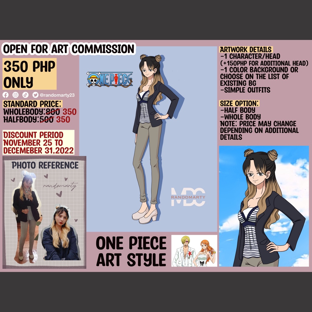 One Piece Art Style Art Commision byrandomarty Shopee Philippines