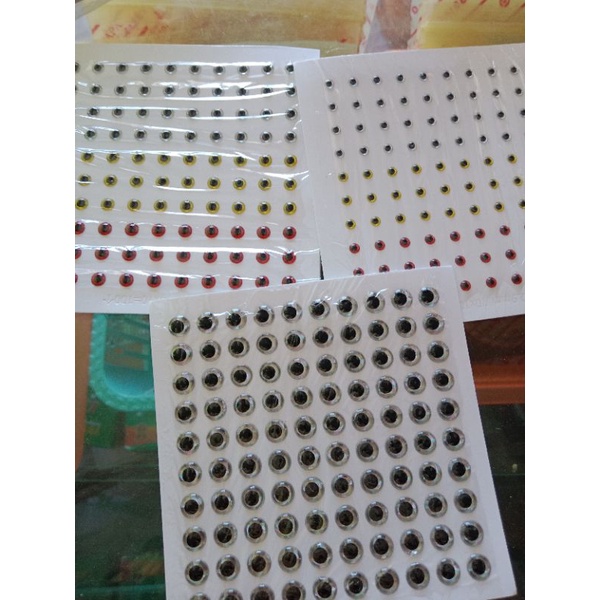 3d eye fish eye sticker/fake eye stickers 100pcs per card Shopee