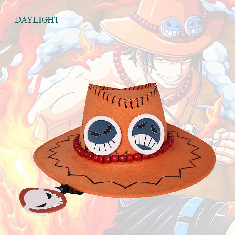 Anime One Piece Fire Fist Ace Hat Cosplay Hats Props Models Commemorative Edition Fire Fist