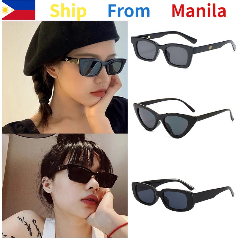 Fashion Women Small Square Sunglasses Aesthetic Shades Sunglasses Retro ...