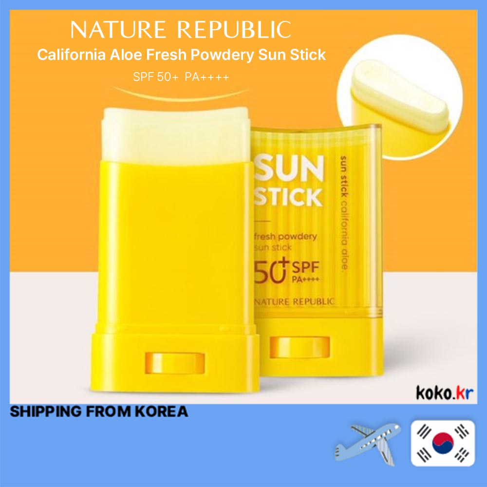 Nature Republic California Aloe Fresh Powdery Sun Stick SPF50+ PA ...