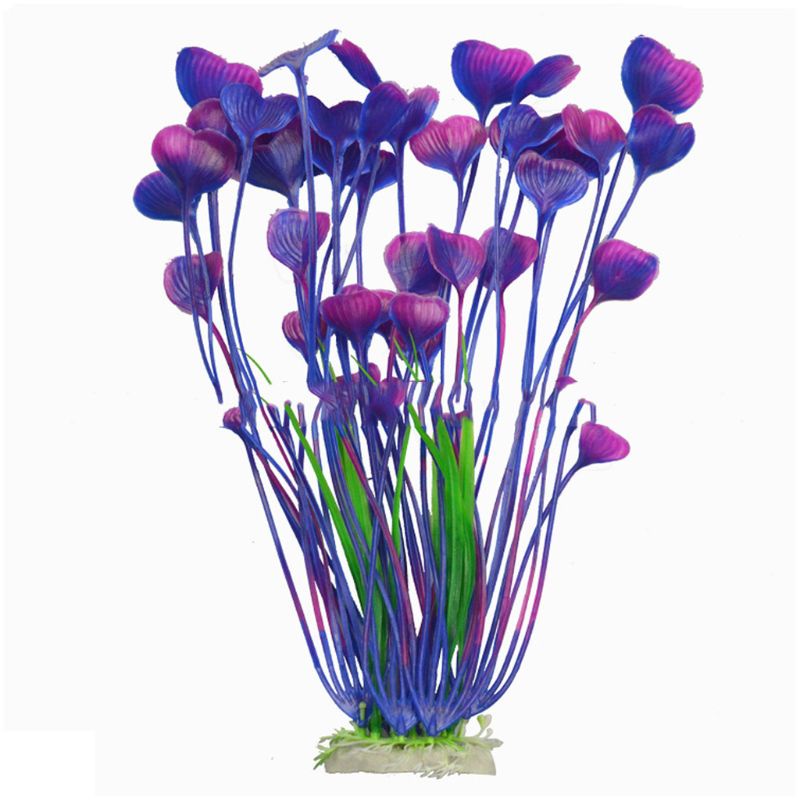 C1FA Artificial Plastic Plants Tall Aquarium Decor Safe Fish Tank Decoration Ornament E@w1 #3
