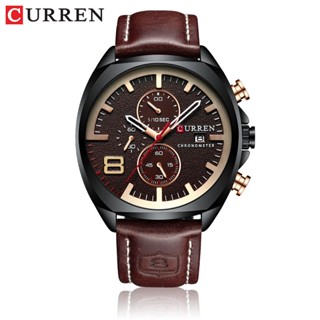 CURREN Men Watches Military Sports Waterproof Leather Watch Chronograph Quartz Clock g shock #3