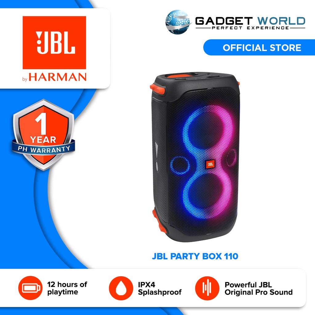 JBL Party Box 110 Portable Party Speaker with Builtin Lights