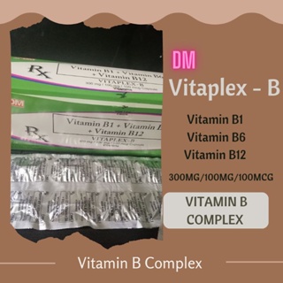 ❡◎▼Vitamin B1 B6+ B12 Vitamin B Complex (Vitaplex-B Capsule) x10 capsules