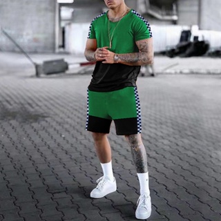 NEWLuxury 3D Printing Men Tracksuit Men's Oversized Clothing T-shirt Shorts outfits Sets Streetswear #4