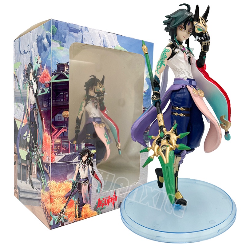 20cm Genshin Impact Xiao Vigilant Yaksha Anime Figure Genshin Impact Action Figure Collectible