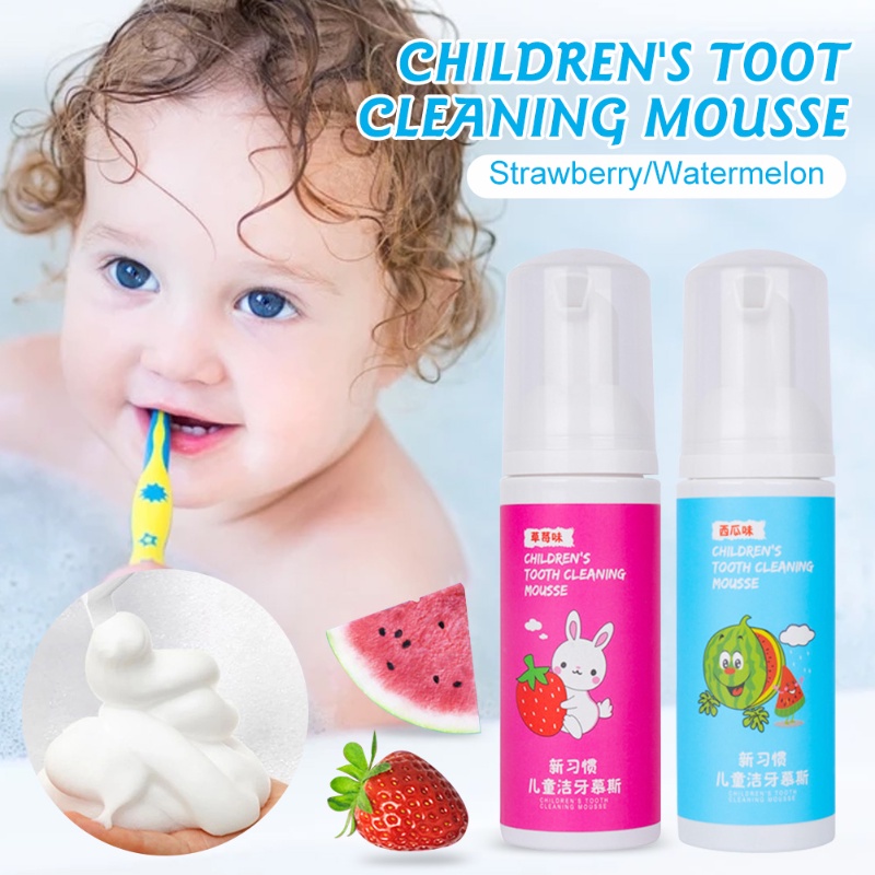 60ml Kids Mousse Foam Toothpaste Baby Mousse Toothpaste Tooth Cleaning ...