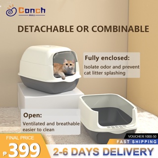 Full Enclosed Cat Litter Box Cat Toilet With Scoop Deodorization leakage prevention Litter Box