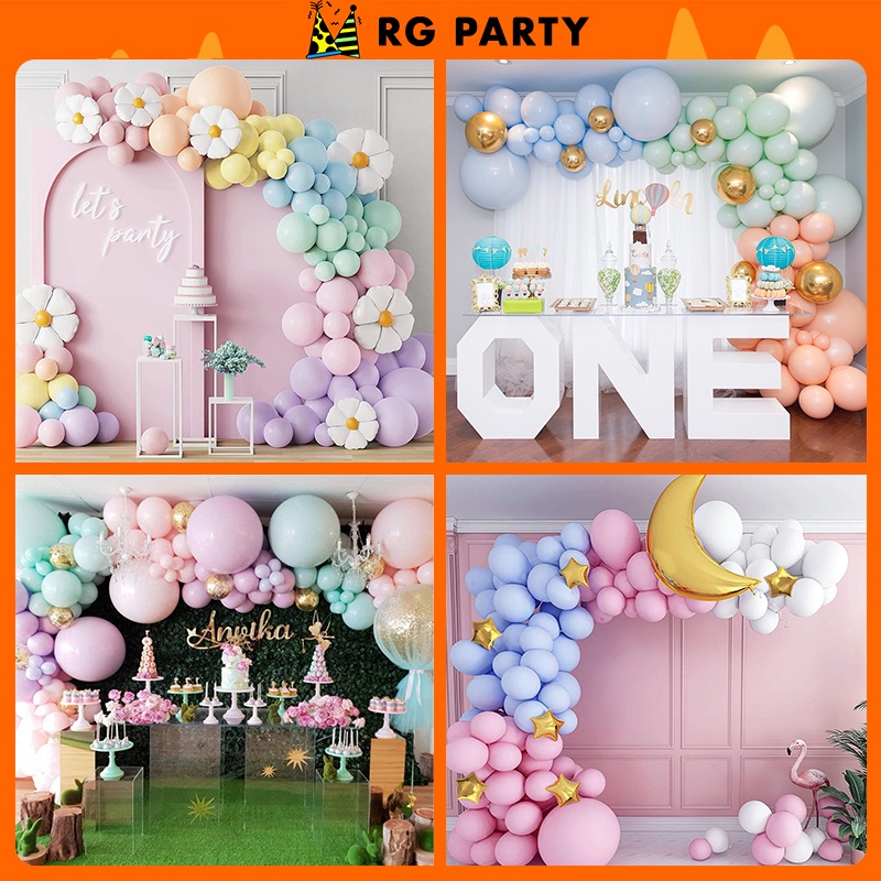 Macaroon Balloon Set Arch Balloon Party Decoration Wedding Colored ...