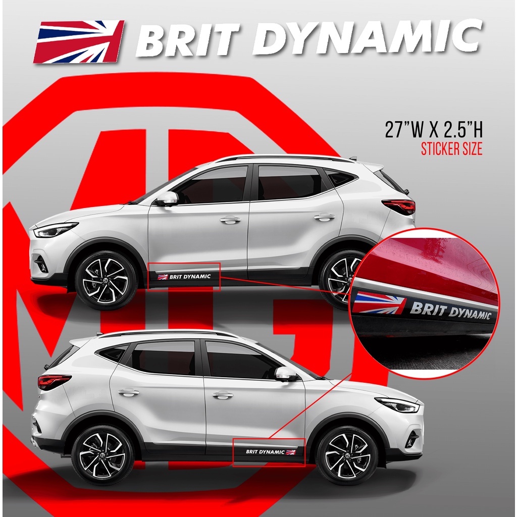 MG Brit Dynamic Logo 2PCS Car Sticker Decal Waterproof for Morris