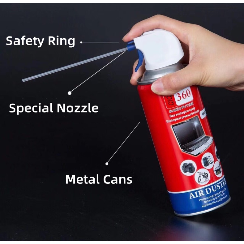 450ml Compressed Air Can Air Duster for PC Laptop Computer Keyboard