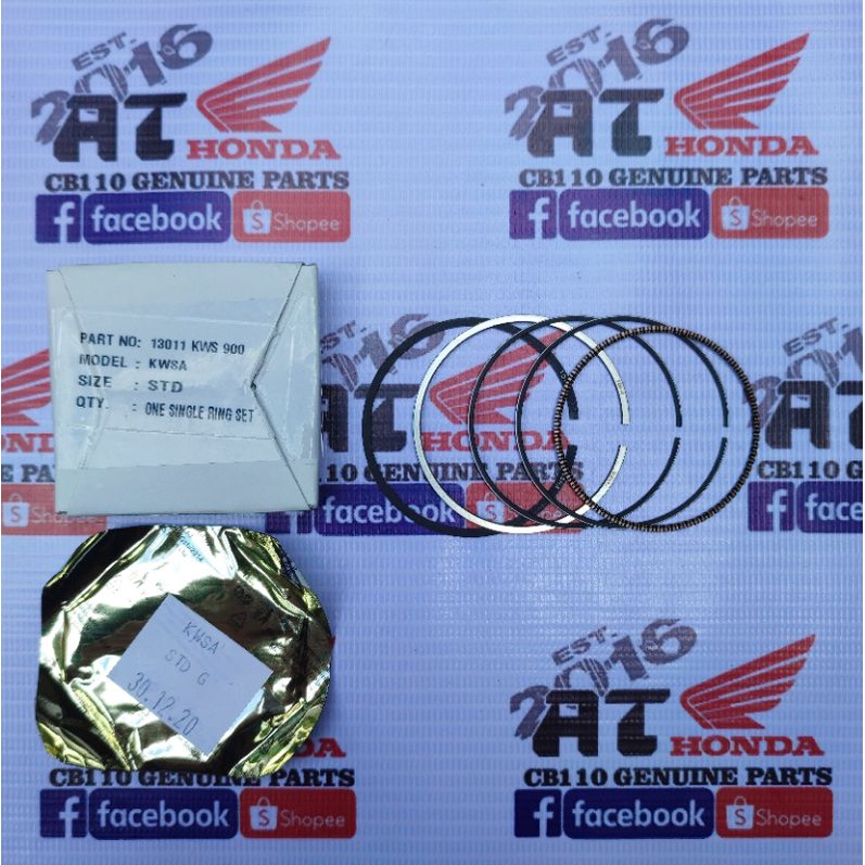 Honda CB110 Genuine Standard Piston ring Shopee Philippines