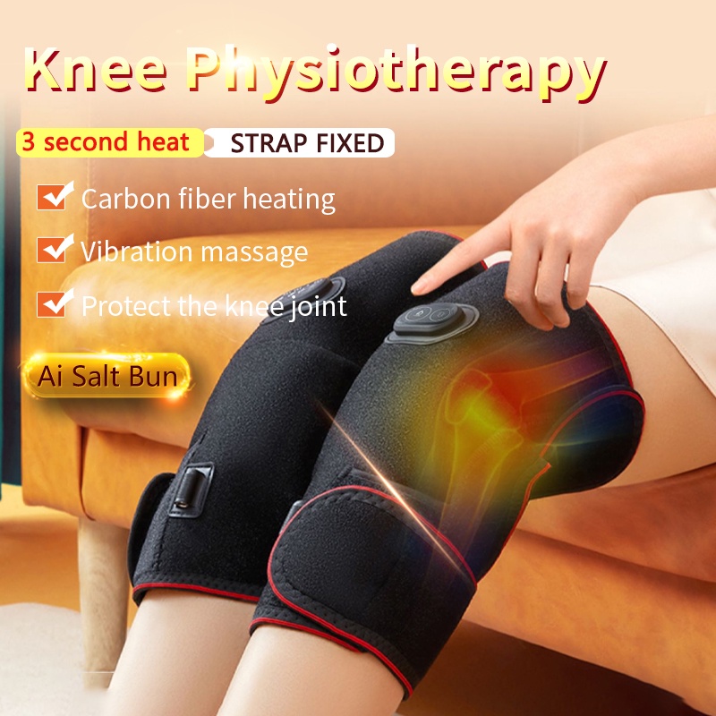 Electric Heated Knee Pad Hot Compress Arthritis Knee Brace Relief Injury Joint Pain Recovery Belt