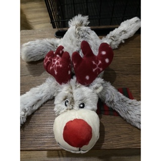 Dog chewing toys Christmas  deer design with squeaker sound