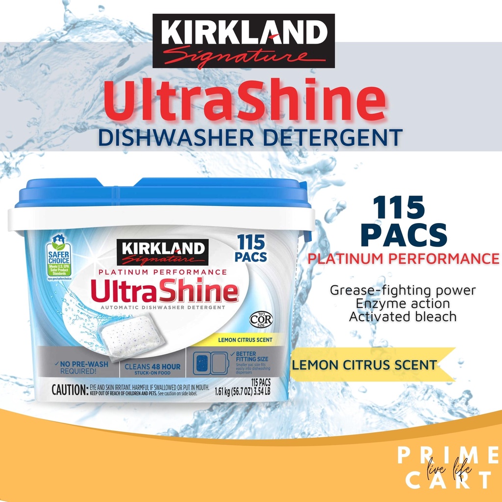 Kirkland Signature Dishwasher Detergent, 115 Pacs Shopee Philippines