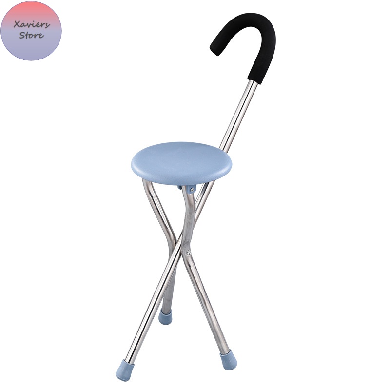 Cane Seat Combo 400 lbs Capacity Portable Cane Stool Handy Folding