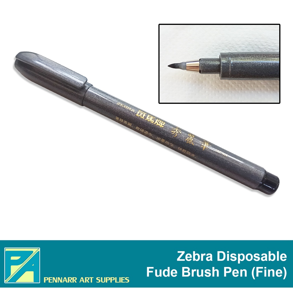 Zebra Brush Pen Brush Sign Fine Point 10 Pieces B-WF1 | UK