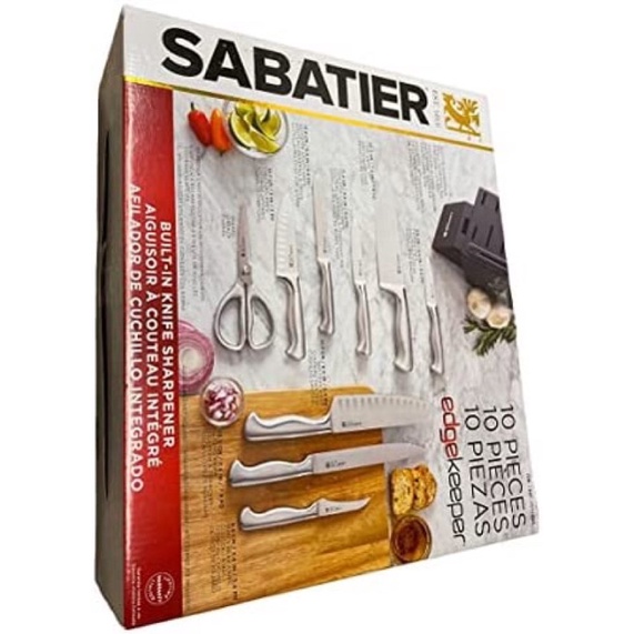 Sabatier SelfSharpening Edgekeeper 10 Piece German Steel Knife