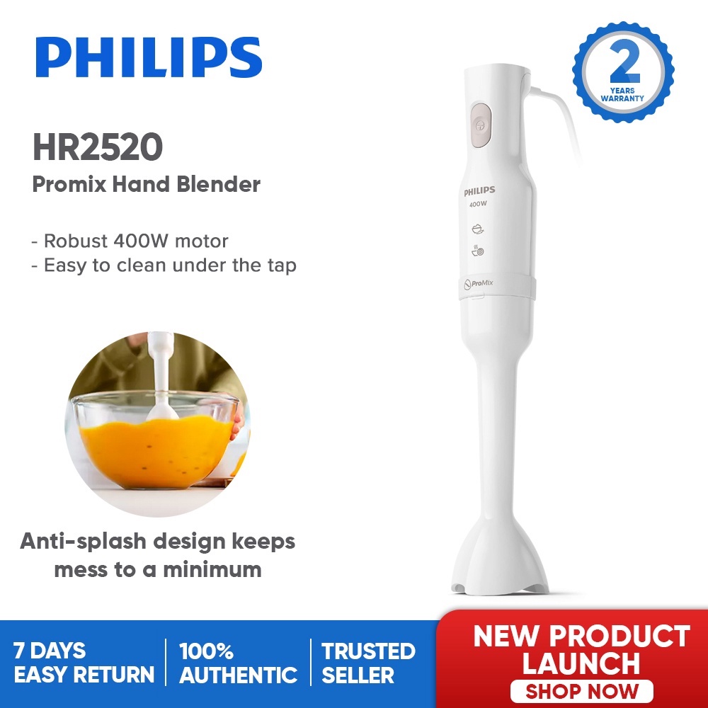 Philips ProMix Hand Blender [HR2520/00] 400W, Lightweight and Compact