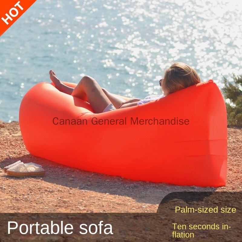 Inflatable Outdoor Sleeping Sofa Banana Sleeping Bag Portable Air Bed