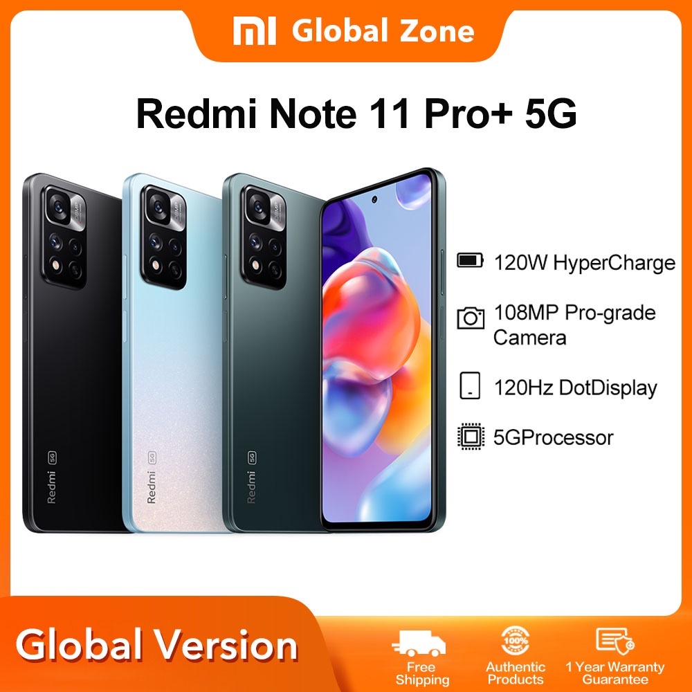 Xiaomi Redmi Note 11 Pro+ 5G Plus Global Version Smartphone 120W ...