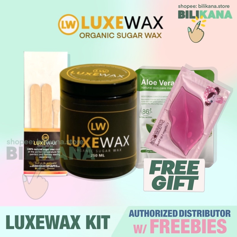 Luxewax Organic Sugar Hair Wax Removal Cream & Wax Leg, Brow, Bikini