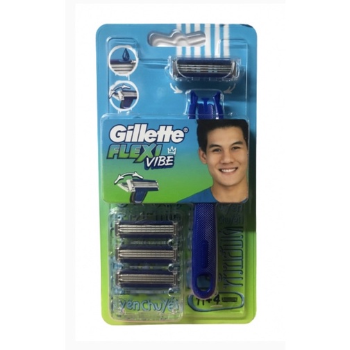 Gillette Flexi Vibe 1s + 4 cart | Shopee Philippines