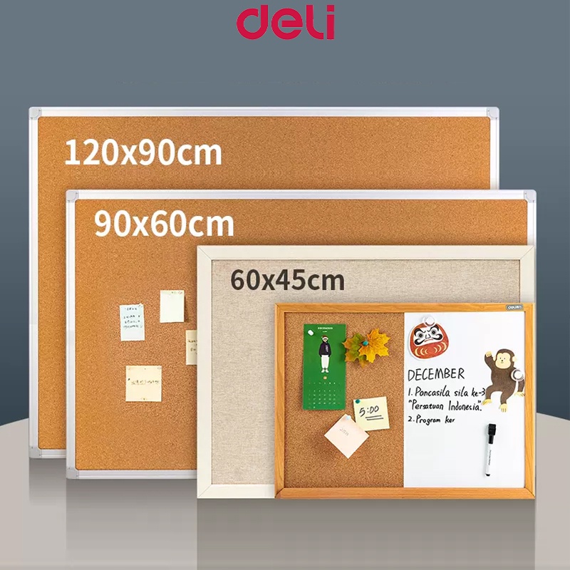 Deli Wooden Frame Bulletin Cork Message Board Photo Wall Background