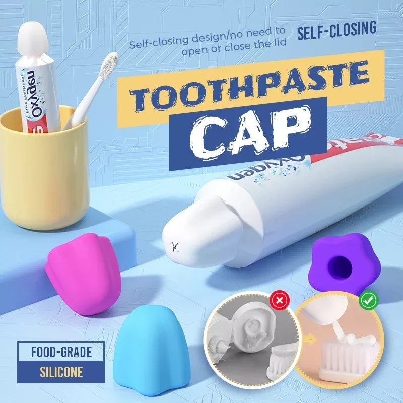 Creative Colorful Silicone Toothpaste Cap/Selfsealing Toothpaste Squeezer/Portable No Opening