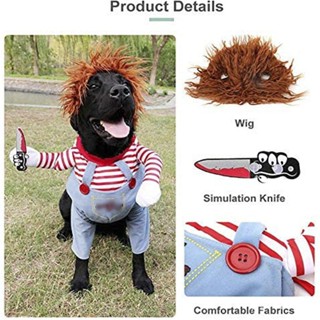 Funny Small Dog Clothes Sweatshirt Set Cosplay Big Suit Pet Cat Clothes Party Costume Face Cloth Com #7