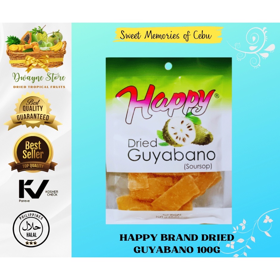 Happy Brand Dried Guyabano 100g | Shopee Philippines