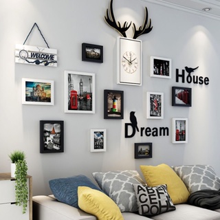 13Pcs/Set Picture Frame Combination Wall Photo Frame Family Picture Display Living Room Bedroom Wall