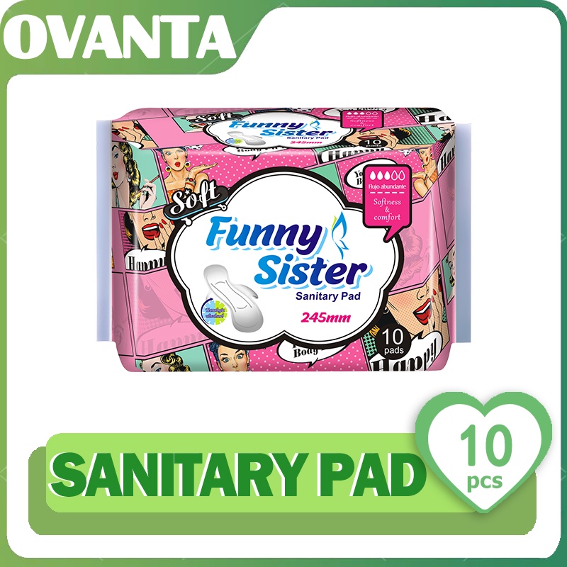 OVANTA Sanitary Towels Day Use 245mm 10pcs/1 pack Sanitary Pad Set Soft Sanitary  Napkin With Wings | Shopee Philippines