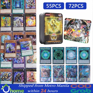 【SOYACAR】Yugioh 55/72pcs Box Holographic Card Yu Gi Oh Anime Game Collection Card Anime Style Cards