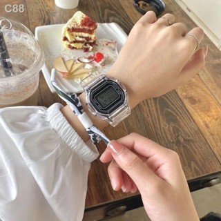 ﺴTransparent Fashion Square Dial Digital Watch Multifunctional Unisex Watches Relo for Men Women #9