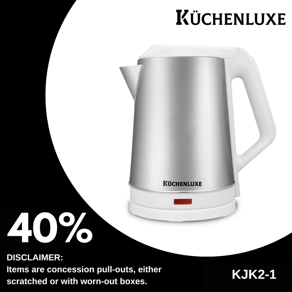 Kuchenluxe Bodega Sale KJK21 Stainless Steel Electric Kettle CLASS B1