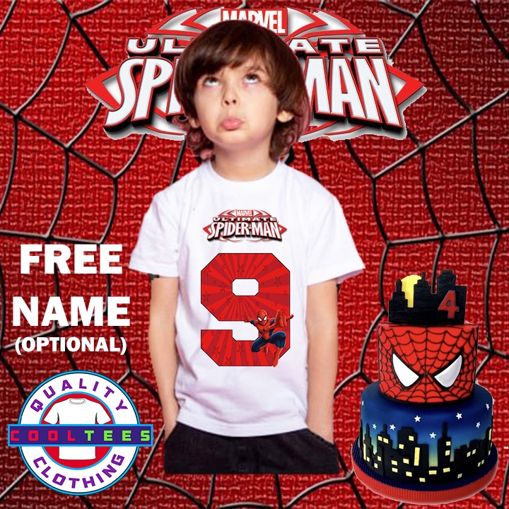 Spiderman Birthday Shirt for Kids and Adult | Shopee Philippines