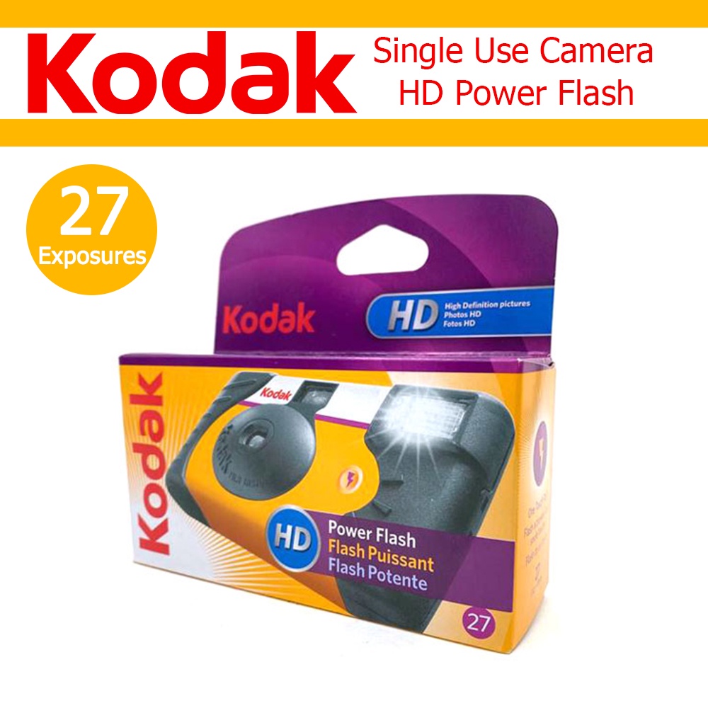 KODAK HD Power Flash Single Use Disposable Camera (27 Exposures