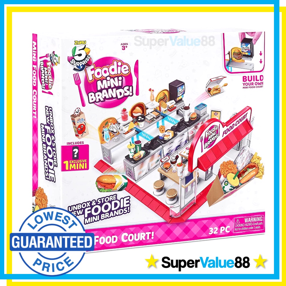 Original 5 Surprise Mini Brands Foodie Food Court Restaurant Playset 1