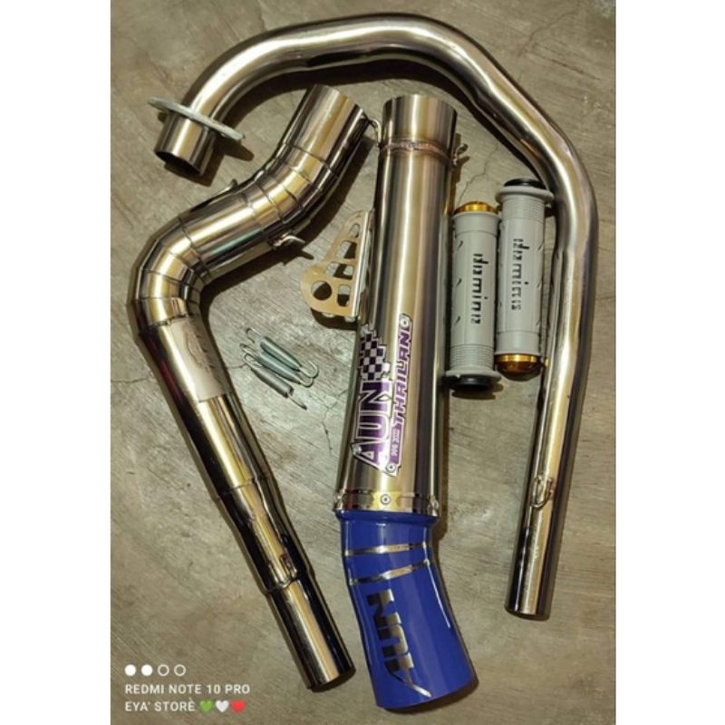 HONDA TMX 125 / TMX 155 / TMX SUPREMO OPEN MUFFLER EXHAUST COMPLETE SET