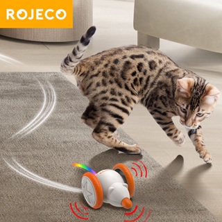 Rojeoc Automatic Cat Toys Rechargeable Interactive Mouse Toys For Cat Play Pet Smart Teasing LED Mice Indoor Cat Toy Accessories