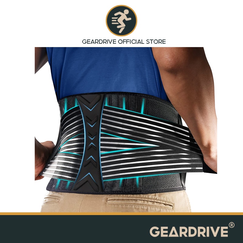 GEARDRIVE Lumbar Support/Back Brace for Lower Back/Waist Support With 8