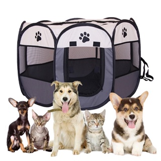 Portable Folding Pet Tent Pet delivery Room Pet House Octagon Cage For Cat/Dog Tent Playpen Puppy Ke