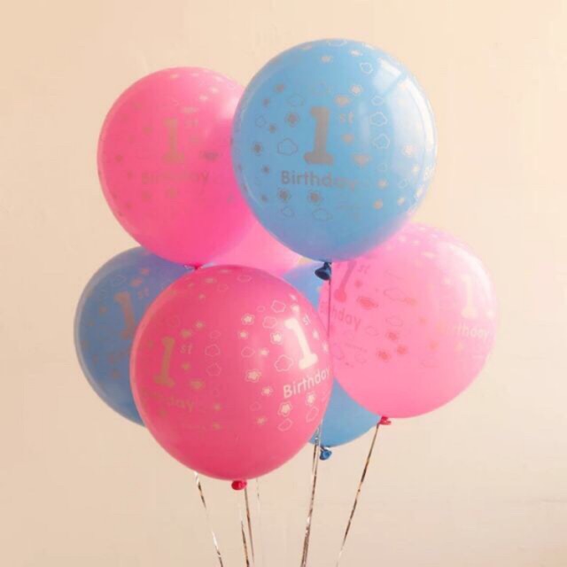 Happy 1st 2nd 3rd 4th 5th 6th 7th 8th 9th Birthday Number Balloon 12inch