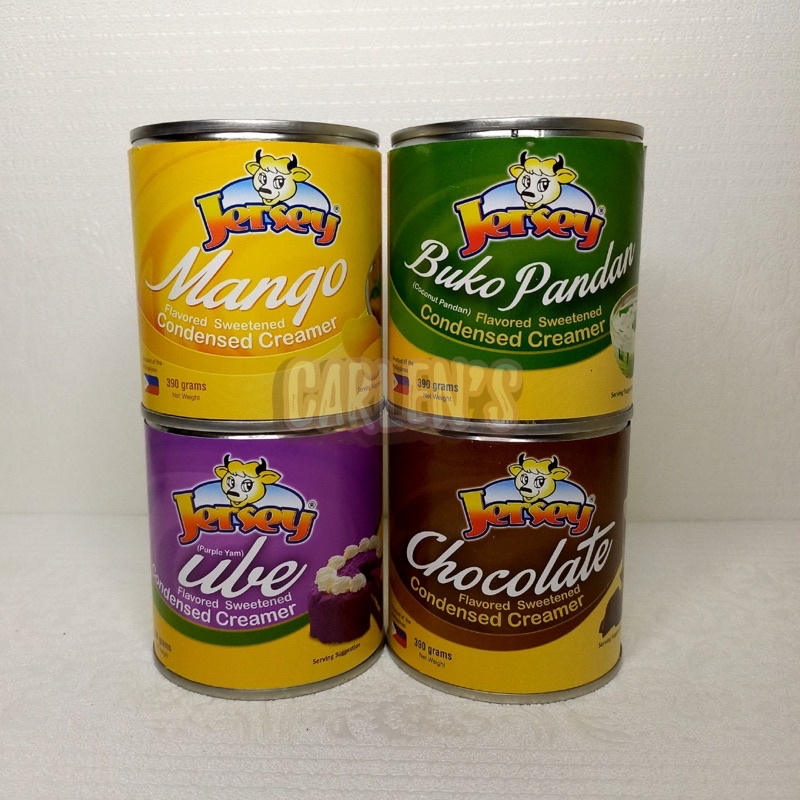 Jersey Condensed Creamer (390g) Ube, Mango, Chocolate, Buko Pandan